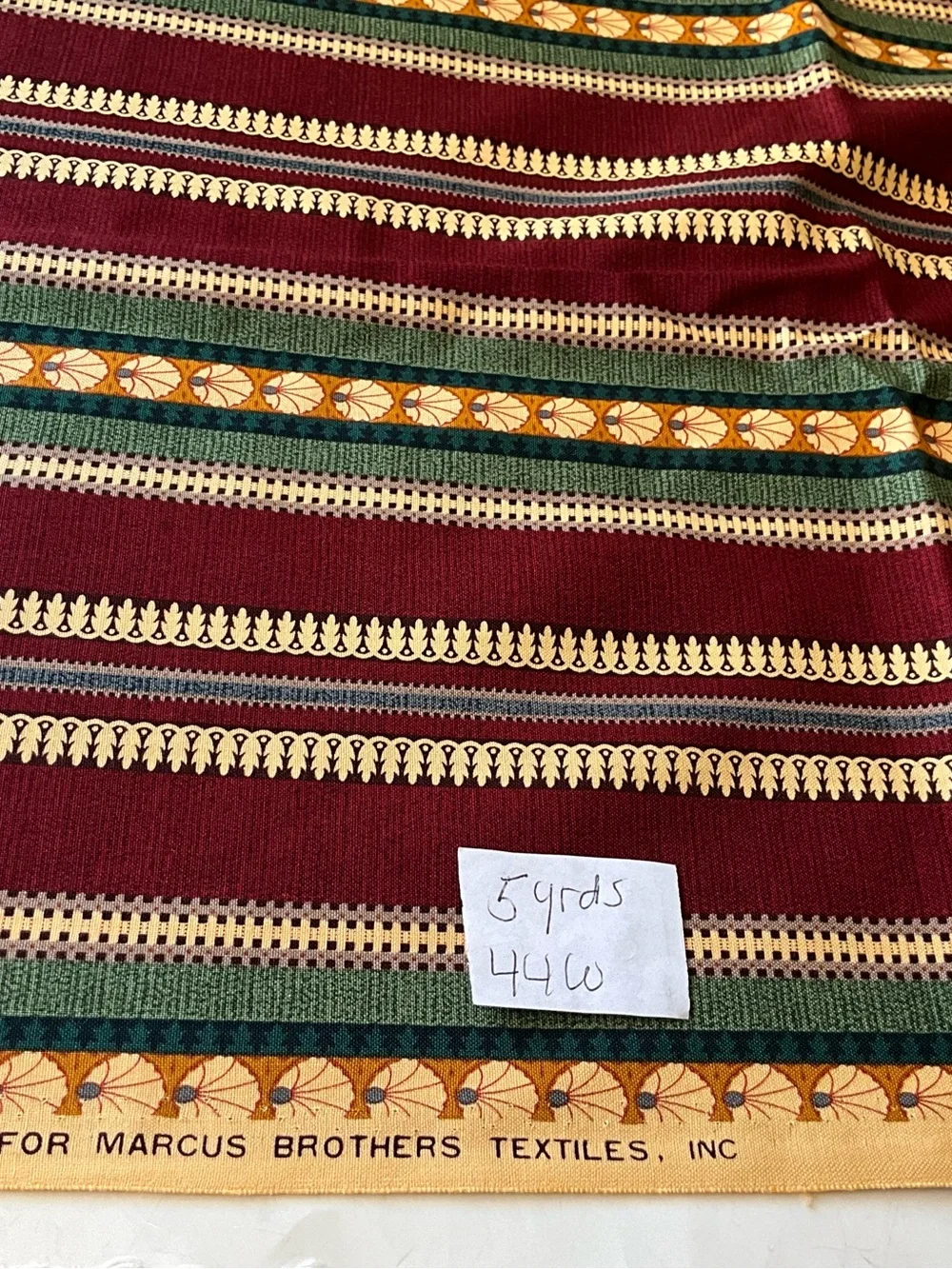 Quilting Sewing Material Marcus Bros 1800’s Reproduction Botanical Motifs 5 Yds